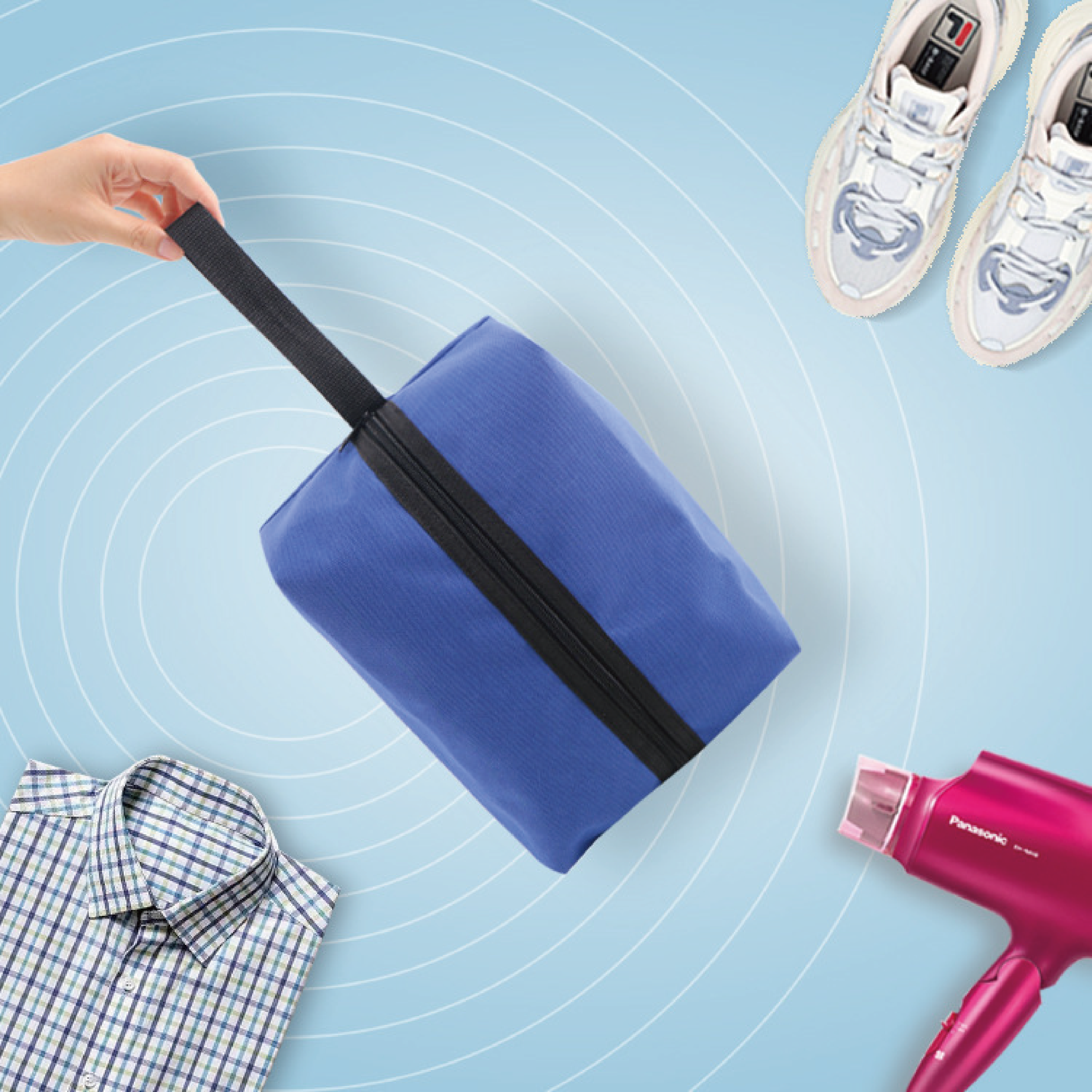 Large-Capacity Portable Shoe Storage Tote Bag Eco-Friendly Oxford Material with Zipper Closure for Outdoor Travel