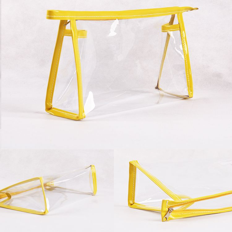 Large Capacity PVC Transparent Waterproof Cosmetic Bag Portable Multifunctional Zipper for Toiletry Shower Cosmetics Ba