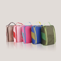 Manufacturer-Supplied Korean Portable Shoe Storage Bag Waterproof Travel Shoe Bag Zipper Contrast Color Made Durable Po