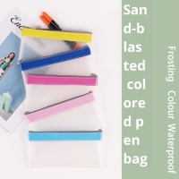 For Amazon Cross-Border Waterproof Semi-Transparent Eva Cosmetic Bag Zipper Storage for Stationery and Pen Manufactured