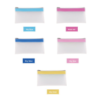 For Amazon Cross-Border Waterproof Semi-Transparent Eva Cosmetic Bag Zipper Storage for Stationery and Pen Manufactured