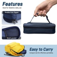 Portable Fashion Travel Insulin Refrigerator Bag Double Ice Bag Design with Thermometer Luxury Leather Medicine Bag
