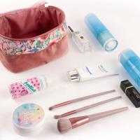 Portable Storage Bag for Travel Makeup Bag - with Zipper and Made of Polyester Material  Airlines Inflight Wash Bag