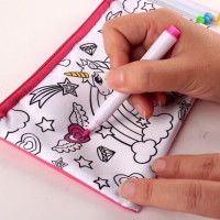 Hot Selling DIY Watercolor Coloring Bag for Kids Fashion Style Pencil Brush Bag Kidsrens New Cross-Border Backpack Stu