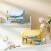 Portable Handheld Large Capacity Travel Organizer Fashionable Waterproof Zipper Cosmetic Bag Makeup Toiletries for Beac