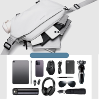 High-End Large Capacity Oxford Mens Outdoor Cycling Messenger Bag Portable Zipper Closure Workwear Travel Bag