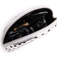 Hollow PU Cosmetics Travel Bag with Zipper