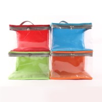 Durable Black PVC Mesh Makeup Bag Zipper Fashionable Letter Pattern Mini Cosmetic Bag Customizable Private Label Large