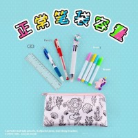 Hot Selling DIY Watercolor Coloring Bag for Kids Fashion Style Pencil Brush Bag Kidsrens New Cross-Border Backpack Stu