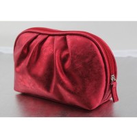 Korean Style Womens Travel Cosmetic Organizer Portable Makeup Bag with Zipper Closure PU Material for Toiletry Pouch