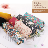 Korean Style Printed Portable Polyester Cosmetic Bag for Girls Makeup Classification Cosmetics Bag Zipper Manufactured