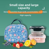 Large Capacity Striped Pattern Oxford Picnic Cooler Bag with Fashionable Waterproof Insulation Lunch Box and Ice Pack