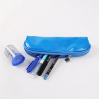Large Capacity PU Mirror Simple Solid Color Pencil Case Elementary School Students New Stationery Box Cosmetic Bags Cas