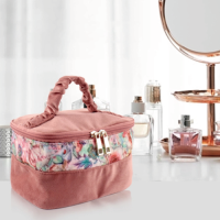 Portable Storage Bag for Travel Makeup Bag - with Zipper and Made of Polyester Material  Airlines Inflight Wash Bag