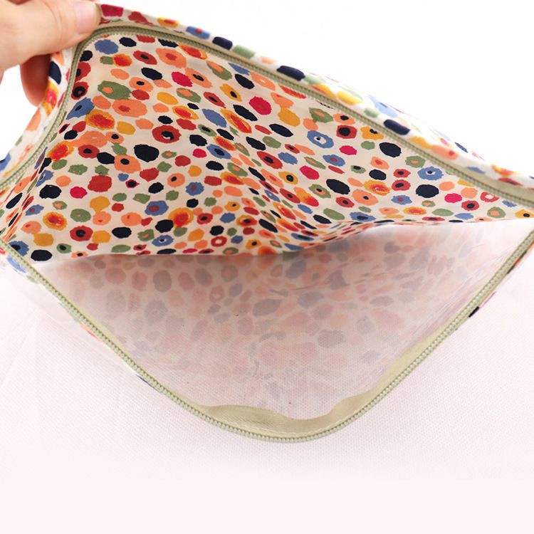 Manufacturers Floral PVC Multifunctional Zipper Storage Bag Toiletry & Document Organizer with Spliced Printed Sewn De