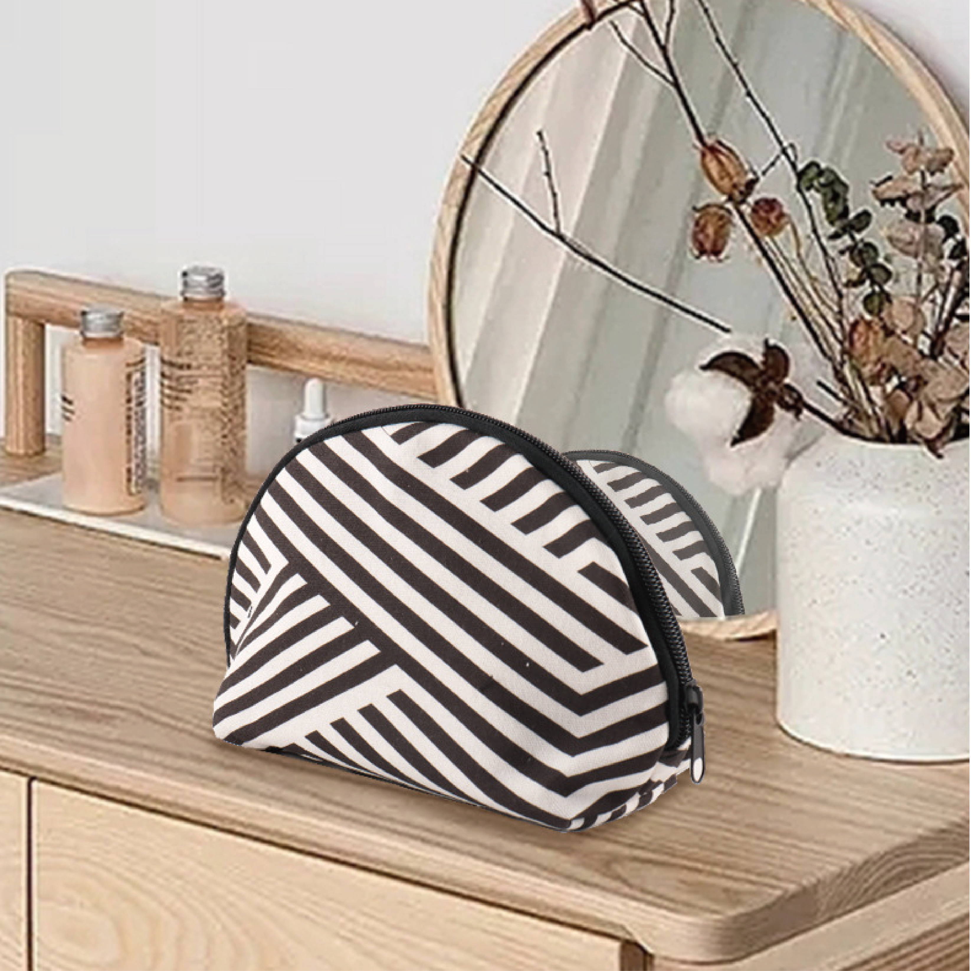 Inflight Womens New Fashion Korean Style Canvas Storage Bags EVA Material Travel Cosmetic Toiletry Bags