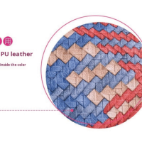 Fashion Womens PU Zipper-closed Travel Storage Bag, with a Woven Pattern Cosmetic Bag Inside. Airlines Inflight Wash B