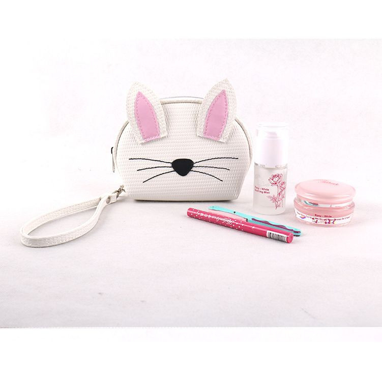 Factory Direct Supply Korean Style Large Capacity Cosmetic Bag Semi-Circular for Toiletry Zipper Hand-Held Storage T-Sh