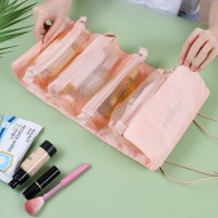 Detachable Four-In-One Cosmetics & for Toiletry Organizer Simple Folding Travel Bag with Zipper Closure Made Durable fo