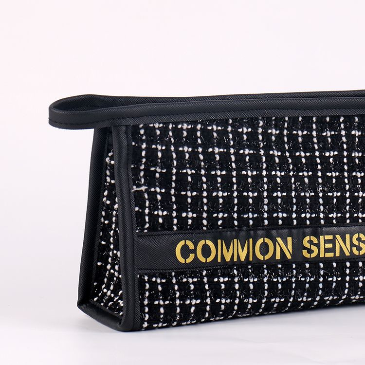 Portable Plaid Mini for Toiletry Storage Bag New Lipstick Cosmetic Bag Zipper Closure Made Polyester for Travel Storage