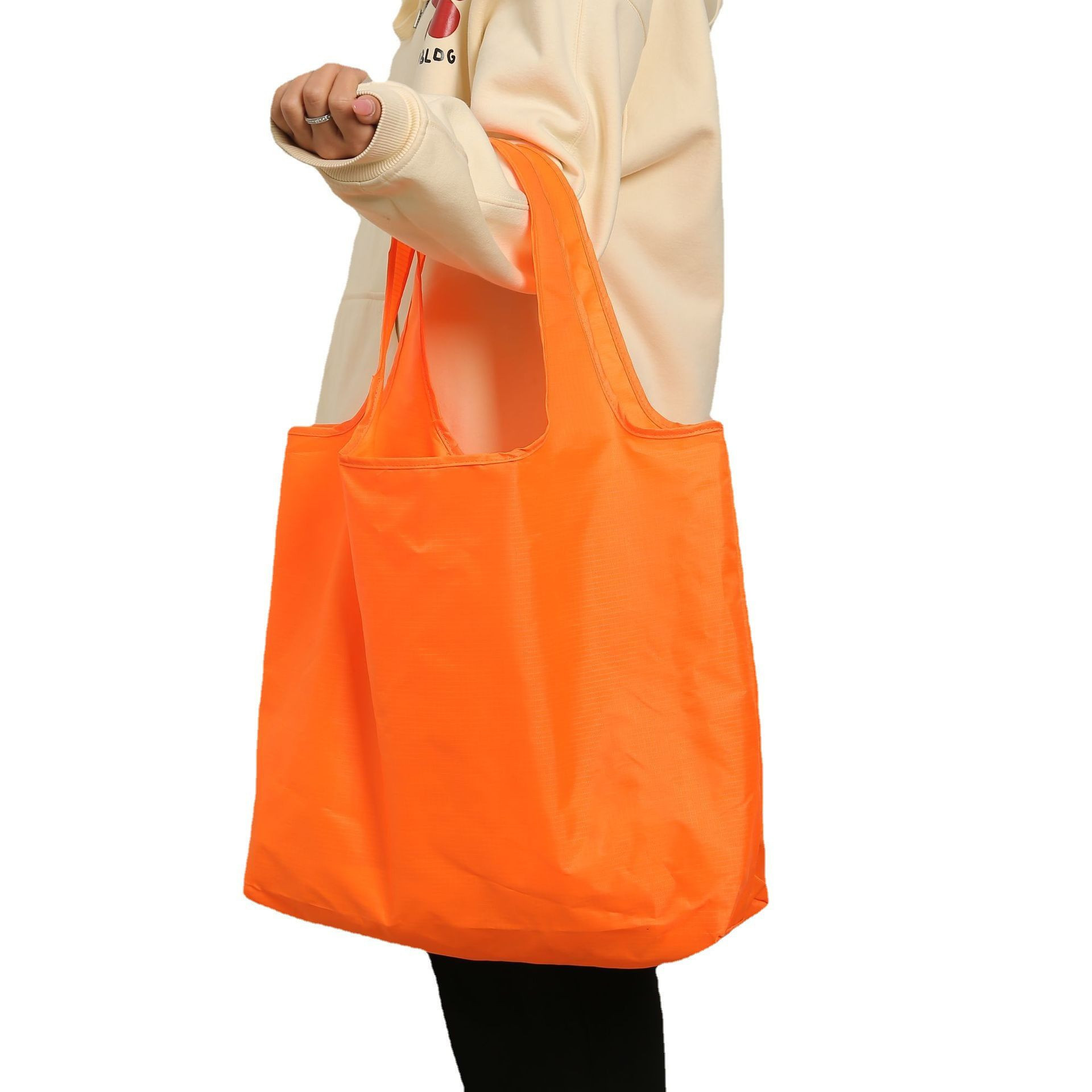 Manufacturers New Large Capacity Foldable Waterproof Oxford Cloth Shopping Bag Portable Zipper Supermarket Storage Sol