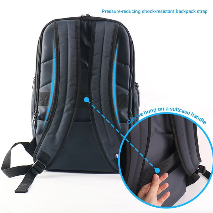 Custom 17 Inch Laptop Backpack Minimalist Design Waterproof Oxford Material USB Charger Shoe Compartment Travel-friendl