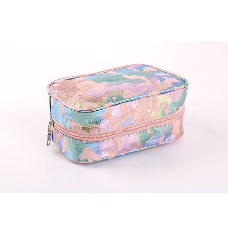 Korean Style Camouflage Cosmetic Case Fashionable Portable Storage Bag Simple Hand-Held Design Wholesale Supply Manufac