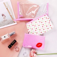 Large Capacity PVC Transparent Waterproof Cosmetic Bag Portable Multifunctional Zipper for Toiletry Shower Cosmetics Ba