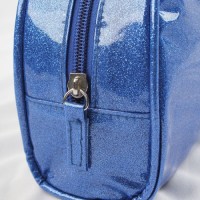 Girly Cute Literary Glitter PU Womens Bag Eco-Friendly Casual Portable Cosmetic Pencil Pouch Zipper Makeup Brush Stora