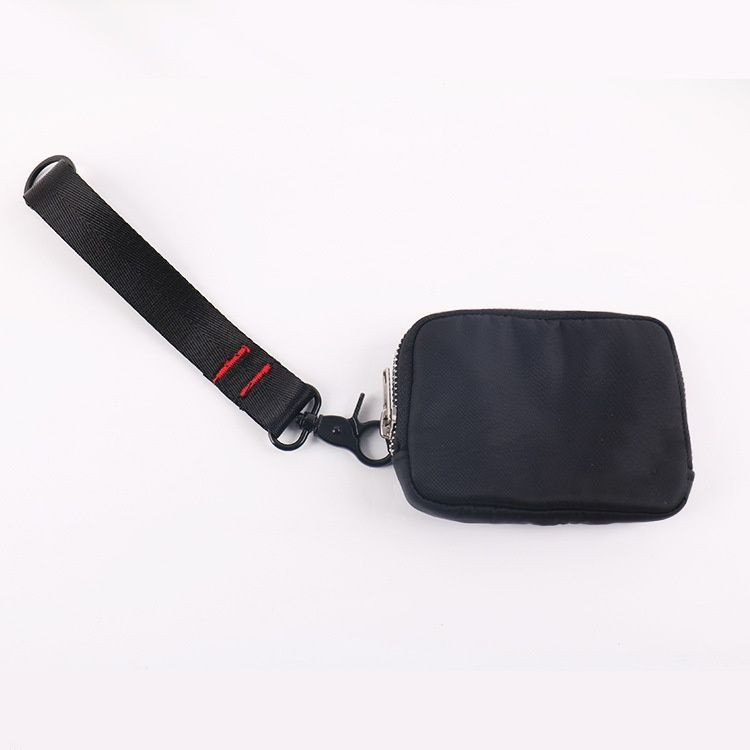EU Style Mens Fashion Short Wallet Elastic Band Zipper Coin Purse Multifunctional Card Holder Coin Clip Lining Polyest
