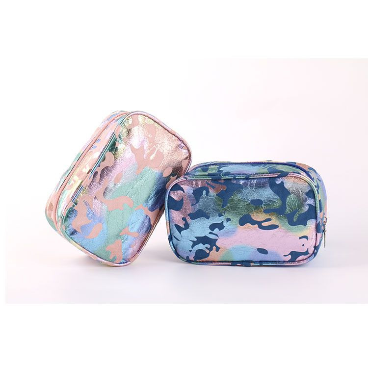 Korean Style Camouflage Cosmetic Case Fashionable Portable Storage Bag Simple Hand-Held Design Wholesale Supply Manufac