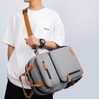 Mens Casual European American Retro Fashion Travel Backpack Large Capacity Oxford Zipper Waterproof Cross-Body Laptop