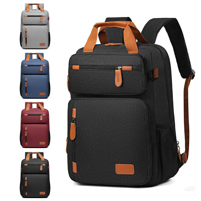 Mens Casual European American Retro Fashion Travel Backpack Large Capacity Oxford Zipper Waterproof Cross-Body Laptop