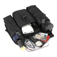 Mens Casual Waterproof Outdoor Polyester Crossbody Bag Fashionable Multi-Functional Travel Backpack Zipper Umbrella Wa