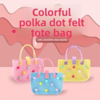 Womens Little Red Book Style Cartoon Felt Cloth Handbag Fashionable Baby Handbag Gift Candy Bag Shopping Bags