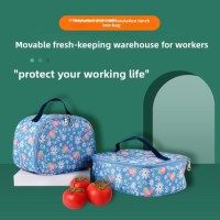 Large Capacity Striped Pattern Oxford Picnic Cooler Bag with Fashionable Waterproof Insulation Lunch Box and Ice Pack