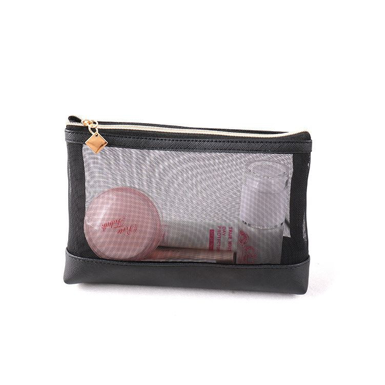 Womens Multifunctional Portable Cosmetic for Toiletry Storage Bag Cross-Border Splicing Design Open Hand-Held Travel A