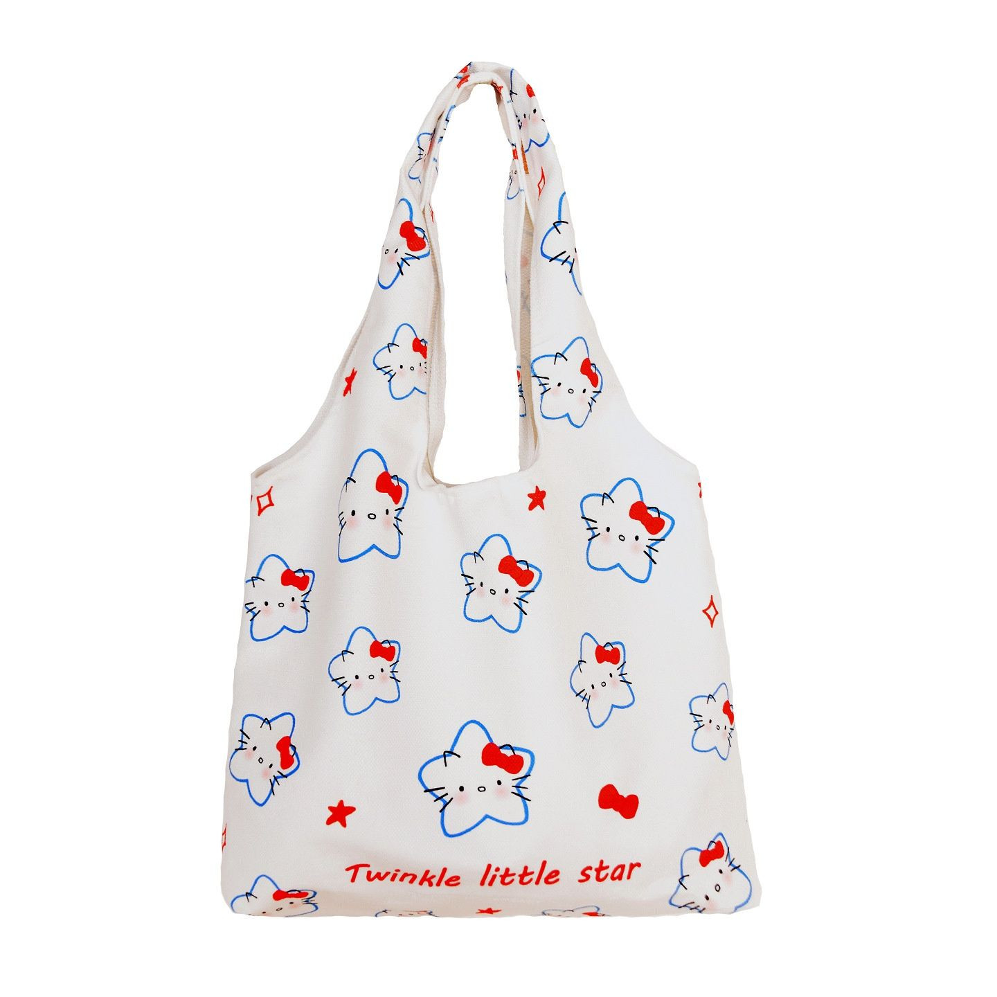 Hot-Selling Large-Capacity Korean Plaid Tote Bag for Women New Cartoon Design Travel Shoulder Zipper Polyester Fashion