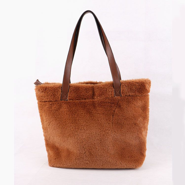 Korean Style Rabbit Fur Single Shoulder Plush Bag Backpack Womens Fashion Cosmetic Storage Bag Direct Factory Supply