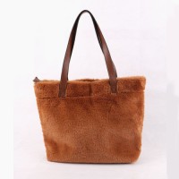 Korean Style Rabbit Fur Single Shoulder Plush Bag Backpack Womens Fashion Cosmetic Storage Bag Direct Factory Supply