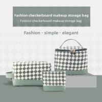 Hot-Selling Eco-Friendly Quilted Portable Travel for Toiletry Bag Large Capacity Handheld Makeup Skincare Cosmetic Fash
