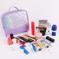 Iridescent PVC makeup bag for travel, gym beach, or daily use with large capacity waterproof design and zipper closure