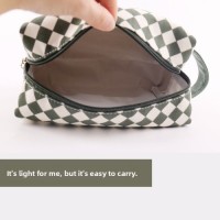 Hot-Selling Eco-Friendly Quilted Portable Travel for Toiletry Bag Large Capacity Handheld Makeup Skincare Cosmetic Fash