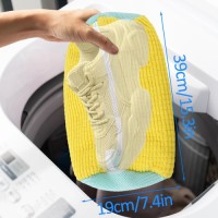 Cross-Border Reusable Sports Shoe Care Bag New Zipper Chenille Brake for Machine Washing Made of Polyester for Laundry