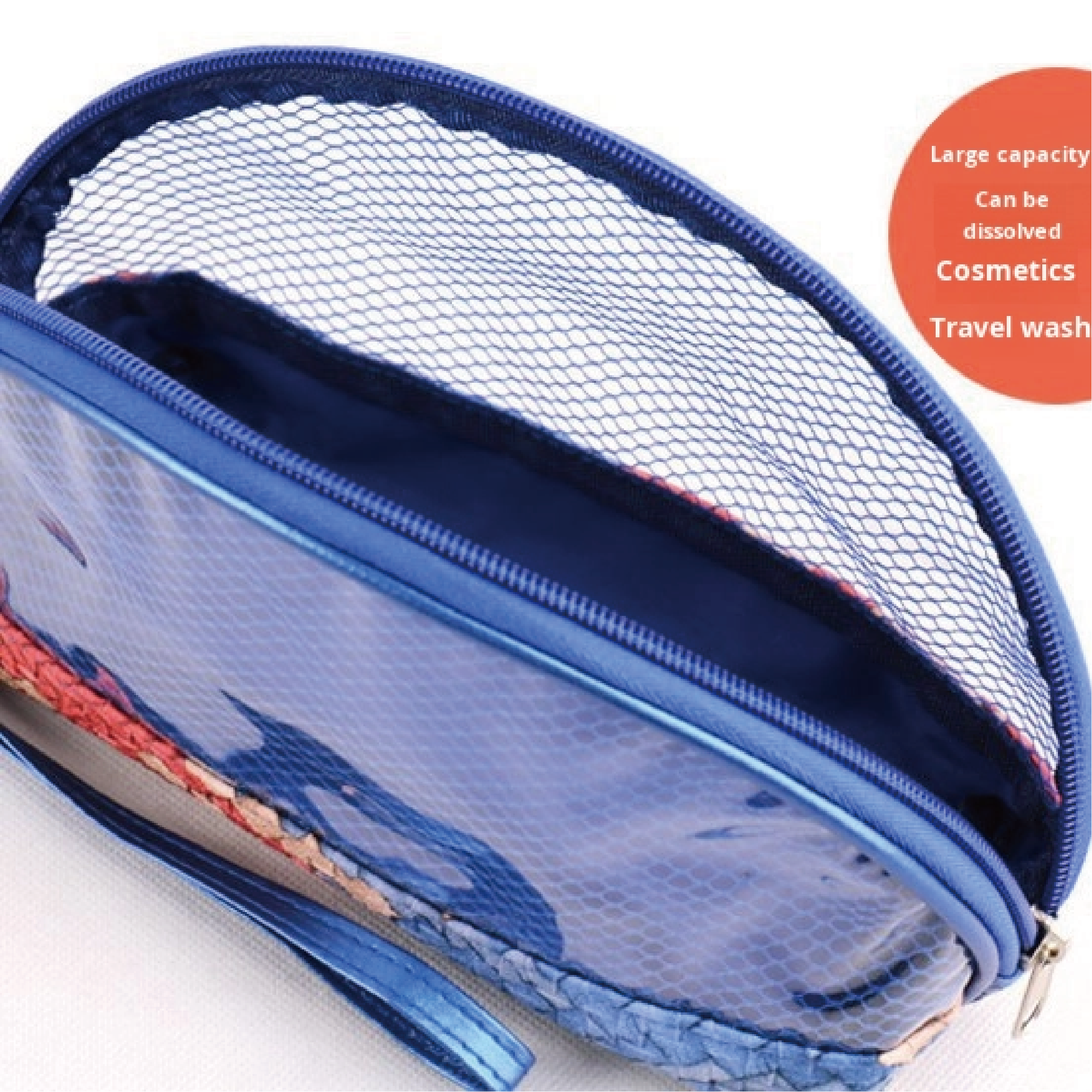 New Fashion Korean Style Womens Storage Bags Travel Cosmetic for Toiletry Bags with Open Geometric Woven Pattern