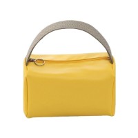 High-Value Fashion PU Solid Color Cosmetic Hand-Held Portable Toiletry Bag Large Capacity Waterproof Zipper Travel Stor