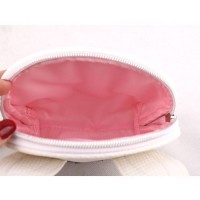 Factory Direct Supply Korean Style Large Capacity Cosmetic Bag Semi-Circular for Toiletry Zipper Hand-Held Storage T-Sh