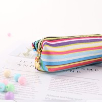 Korean Style Printed Portable Polyester Cosmetic Bag for Girls Makeup