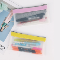 For Amazon Cross-Border Waterproof Semi-Transparent Eva Cosmetic Bag Zipper Storage for Stationery and Pen Manufactured