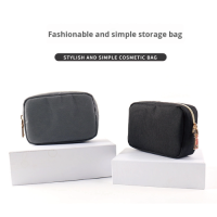 Wholesale Popular Cloth Cosmetic Bag Zipper Closure New Cute Square Travel Toiletry Storage Hand-Held Portable Waterpro